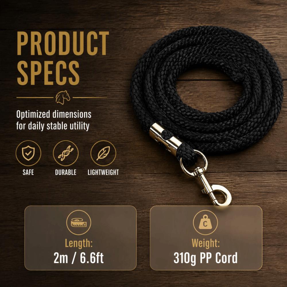 PP Horse Training Rope Heavy Duty Horse Web Lunge Line Durable Horse Lunge Rope Competition
