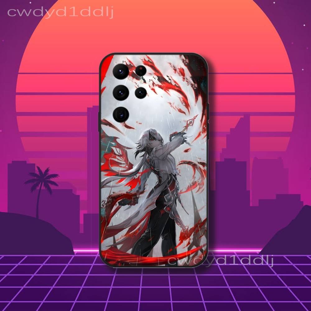 Arlecchino G-Genshin Impact Phone Case For Samsung S10,S21,FE,S21 ,S26,S25,S24,S23,Ultra,S9,S22,Plus Black Shell Cover