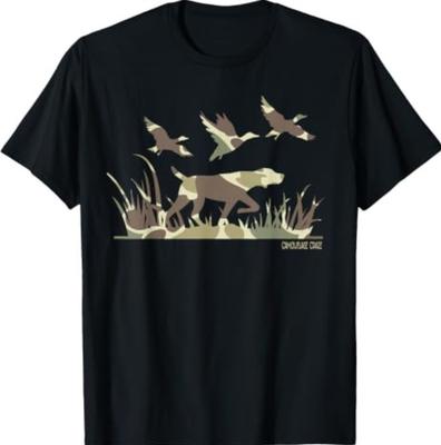 Duck Hunting Camouflage Camo Pointer Dog Camo Duck Hunter T-Shirt