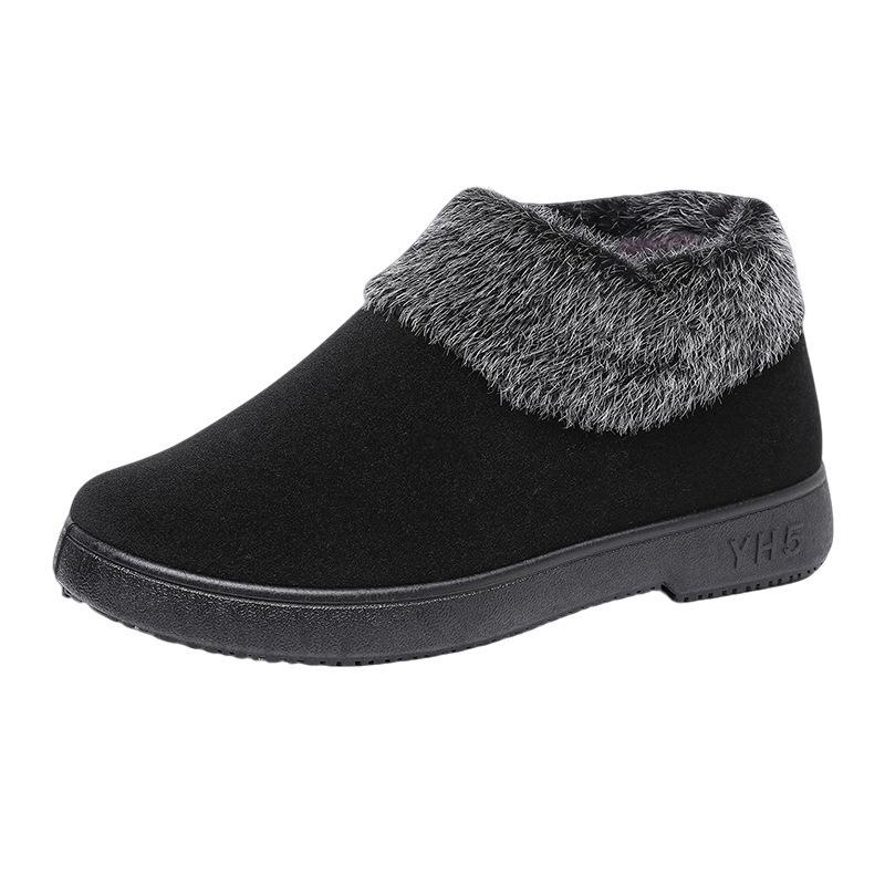 Winter New Cotton Shoes Women's Velvet Thickened Warm Non-slip Mother Cotton Boots Snow Boots