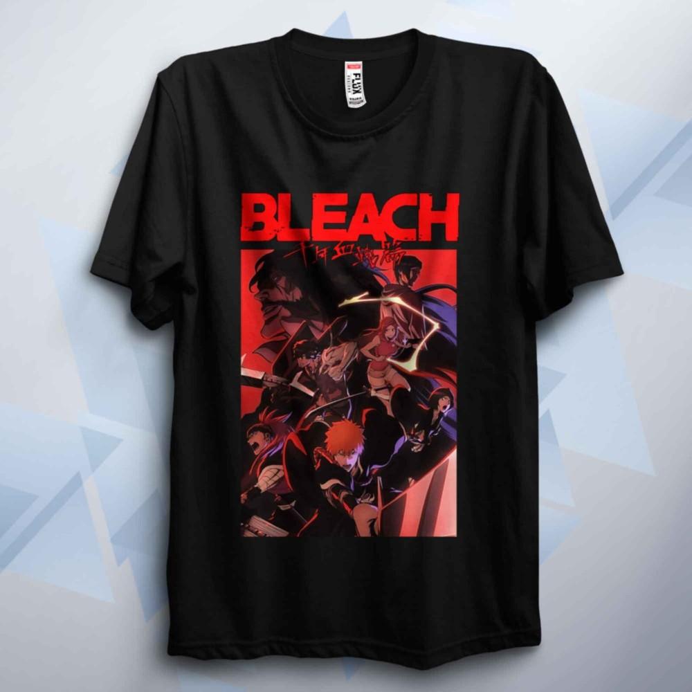 Футболка с принтом Bleach Унисекс Аниме Топ Ичиго Графическая Аниме Футболка Аниме Подарки S