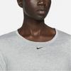 Nike T Shirts Women's Light Gray Crew Neck Moderate Straight Fit DD0642-073