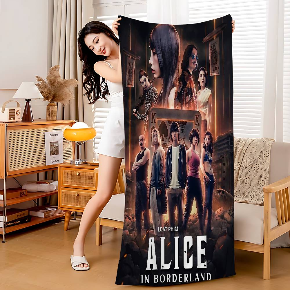 Hot TV Alice In Borderland Microfiber Printed Beach Towel Mountain Climbing Yoga Beach Swimming Running Absorbent Soft Towel