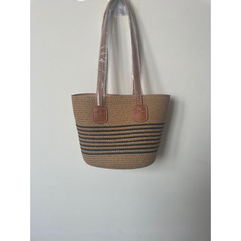 

New women s straw bag fashionable and versatile travel large capacity beach bag underarm bag threedimensional large capacity 41*11*33*