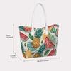 Summer Fruit Printed Tote Bag Casual Lightweight Shoulder Bag for Daily Shopping Travel 