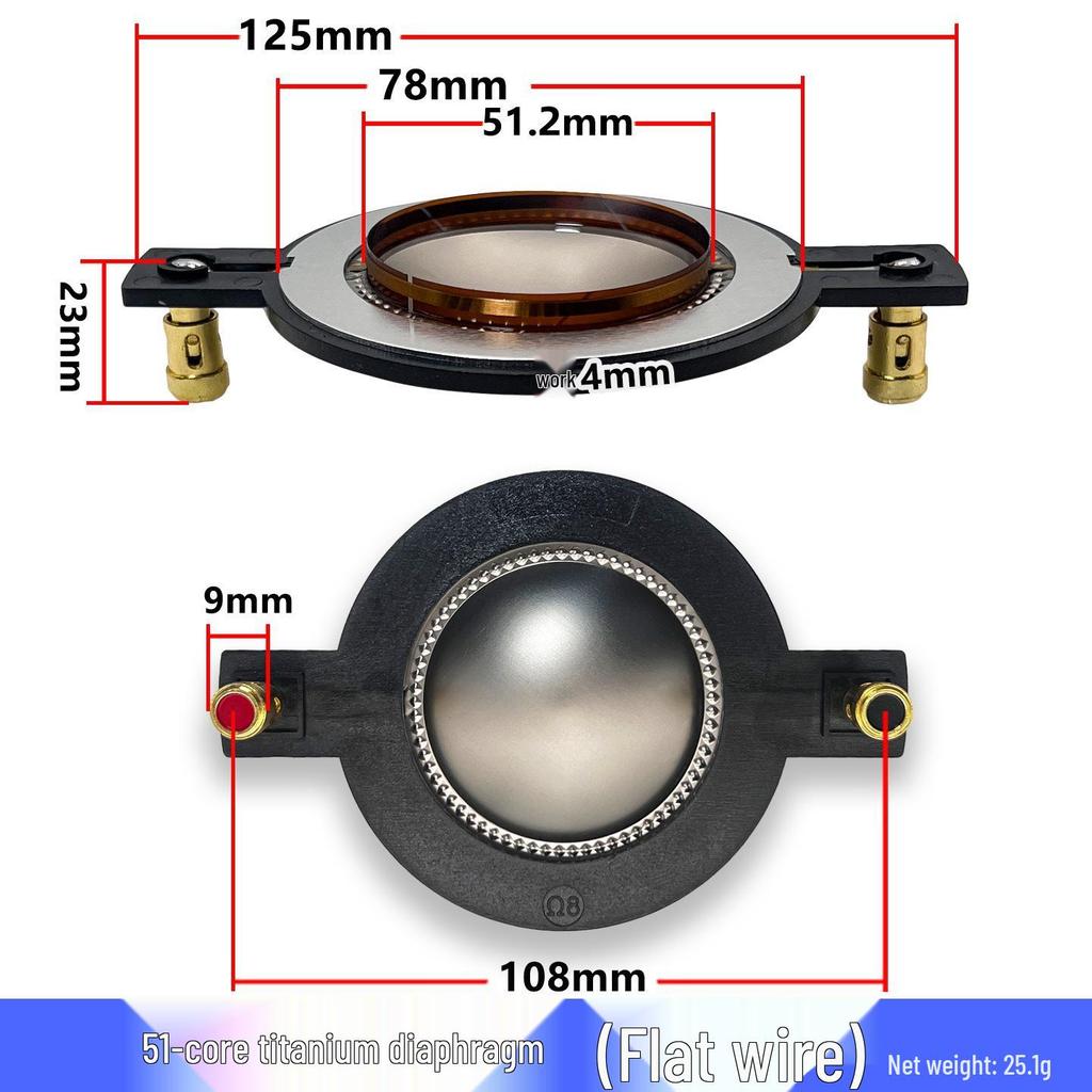 34.4/44.4/51.2mm Titanium Diaphragm Tweeter Voice Coil Speaker Cone Accessories