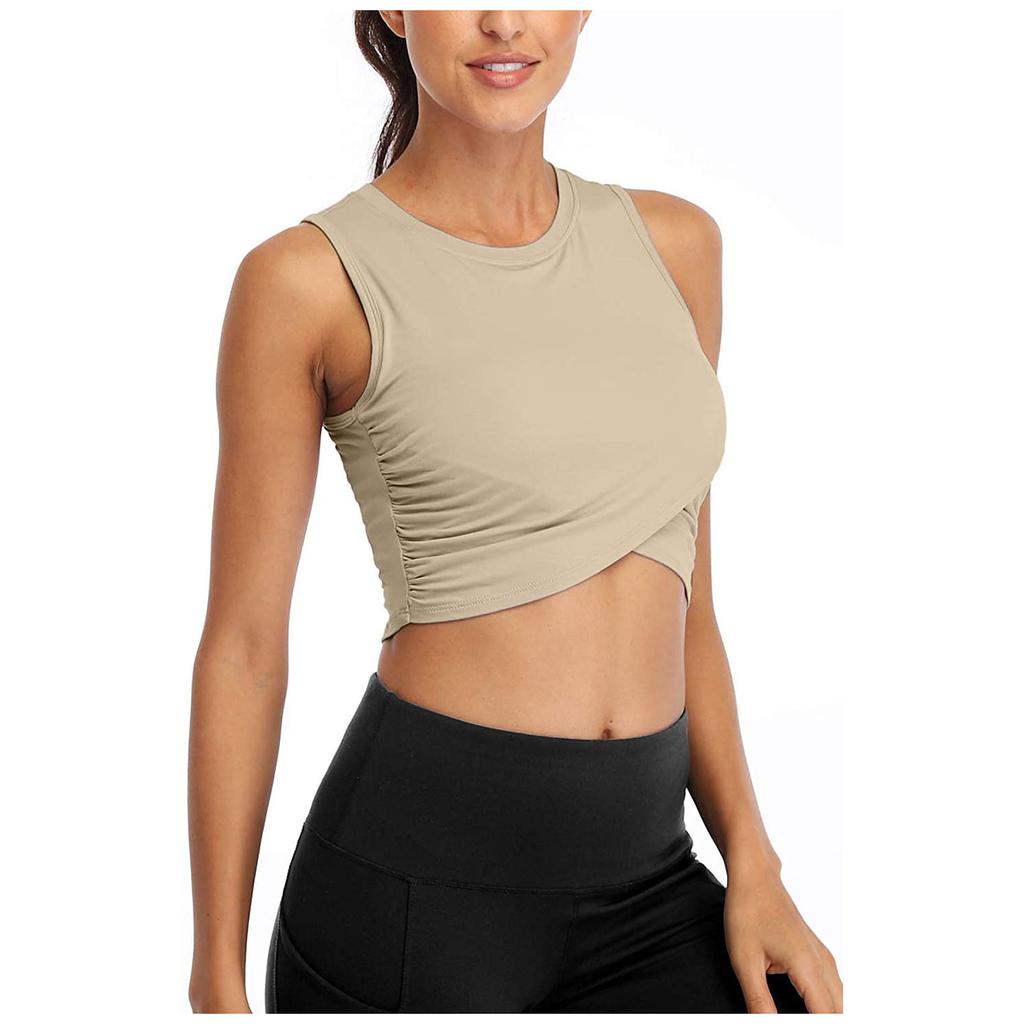 Women's Sleeveless T-shirt, Suitable For Training, Yoga, Sports, Fitness