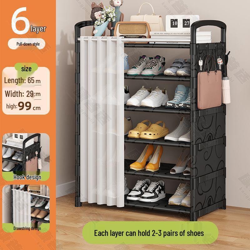 Sturdy Multi-Layer Dustproof Shoe Rack with Cover for Home and Dorm Entryways
