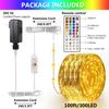 100FT 300LEDs Fairy Lights Plug in, 30V 24 RGB Colors+Warm White Color Changing Twinkle Lights, 150 Lighting Modes Timer String Light with Remote for