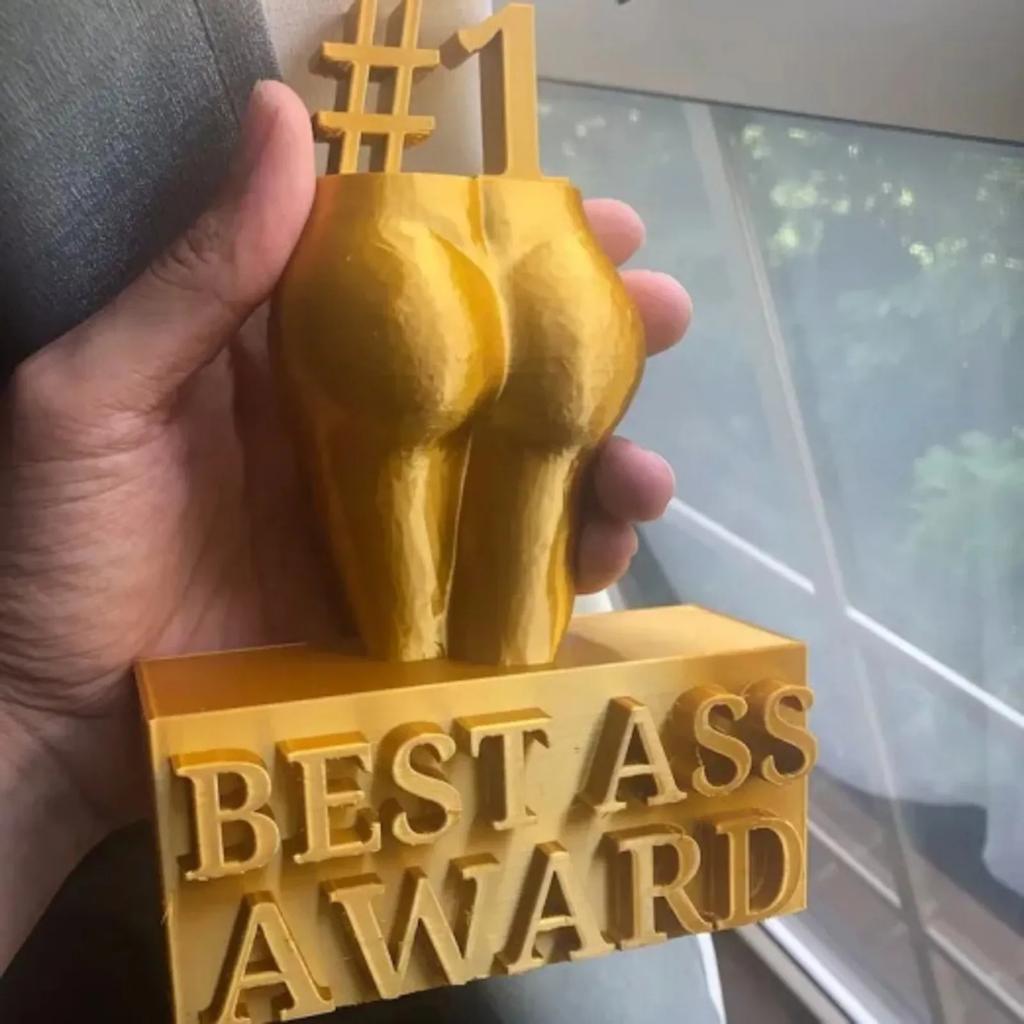 Best Ass Award Creative Best Boobs Award   Gold Ornament Trophy Statue Funny Creativity Resin Home Decorations Gifts