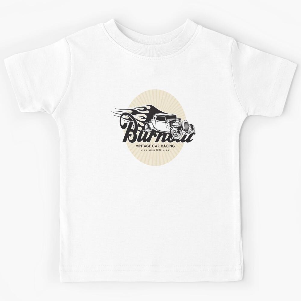 California Hot Rod Burnout Kids T-Shirt 130
