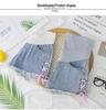 Summer Maternity Wide-Leg Jean Shorts