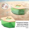 Contenitore per bagno di sabbia per criceti, trasparente, per criceti, contenitore staccabile per piccoli animali, forniture per piccoli animali domestici