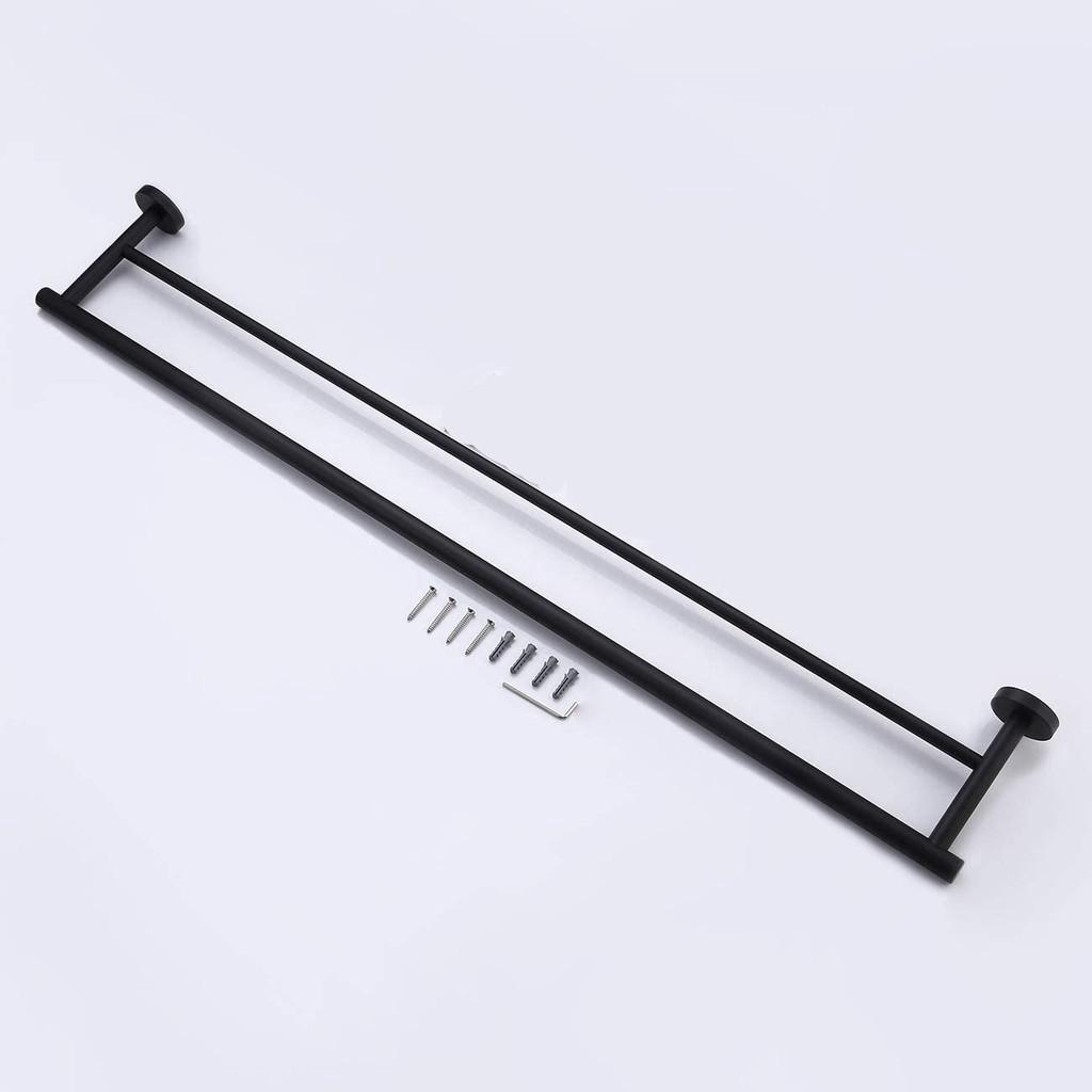 SUS 304 Stainless Steel Wall Mount Towel Holder Household Double Towel Rod Bathroom Rustproof Towel Rack