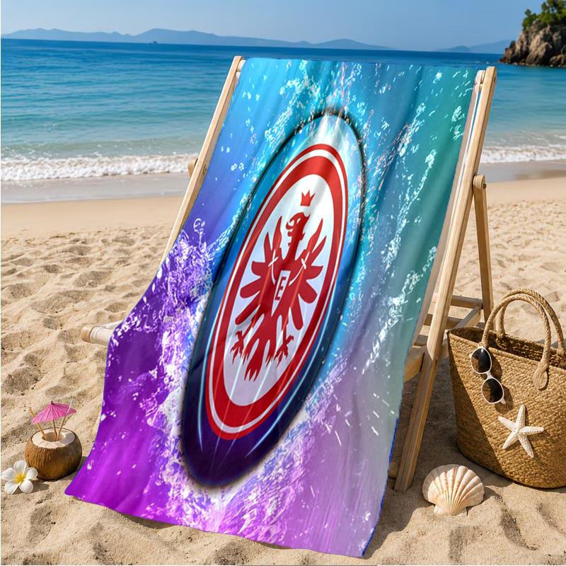Eintracht FC Wappen Strandtuch Mikrofaser Strandtuch, Leicht und Schnelltrocknend, für Sommerreisen, Schwimmbad Fan Geburtstagsgeschenk