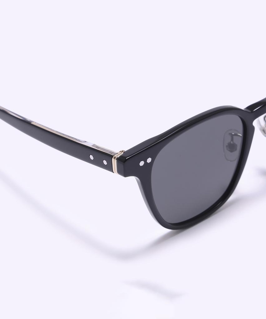 Alloaiweeo [Silverbite] Sbs1601 0920G Acetate Square Black Sunglasses