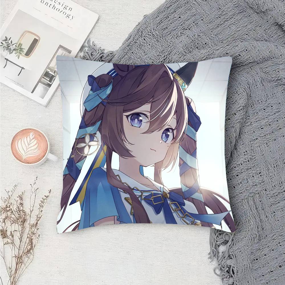 Vivlos Anime U-Uma Musume Pillow Case Fashion Square Pillowcase Bedroom Sofa Room Ins Decoration Leisure