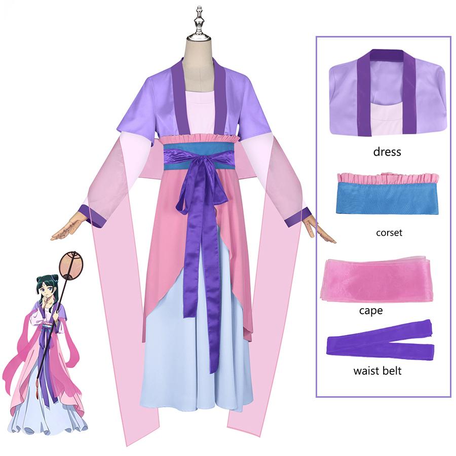 Maomao Cosplay Kostuum The Apothecary Diaries Seizoen 2 Anime Cosplay Maomao Jurk Kimono Pak Halloween Feest Outfit voor Vrouwen L