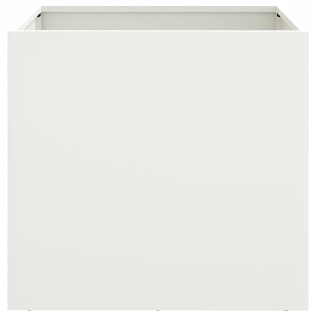 Vidaxl Donica, Biała, 42X40X39 Cm, Stal