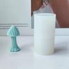 Mushroom Shape Candle Mold 3D Mushroom Candle Resin Silicone Mould for DIY Gypsum Baking Mould Jelly Fondant Decorations