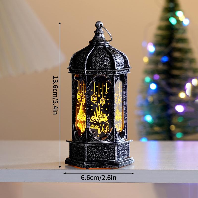 Ramadan Dekorationen Kerzenlampe 2026 Eid Mubarak HängeLaterne Muslimisches Geschenk Ornament Ramadan Mond und Sterne Nachtlicht