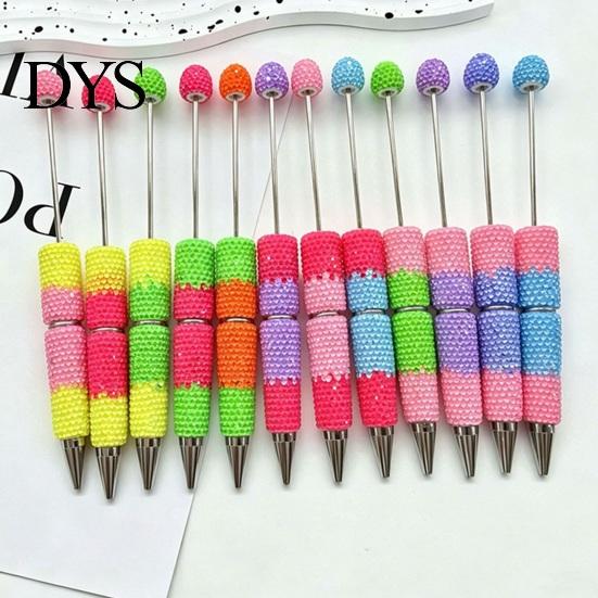 DIY Crafting Pens Beadable Pen, Colorful Fancy Beaded Ballpoint Decorative Gift for Students, Party Favors, Creative Office Supplies Giftable