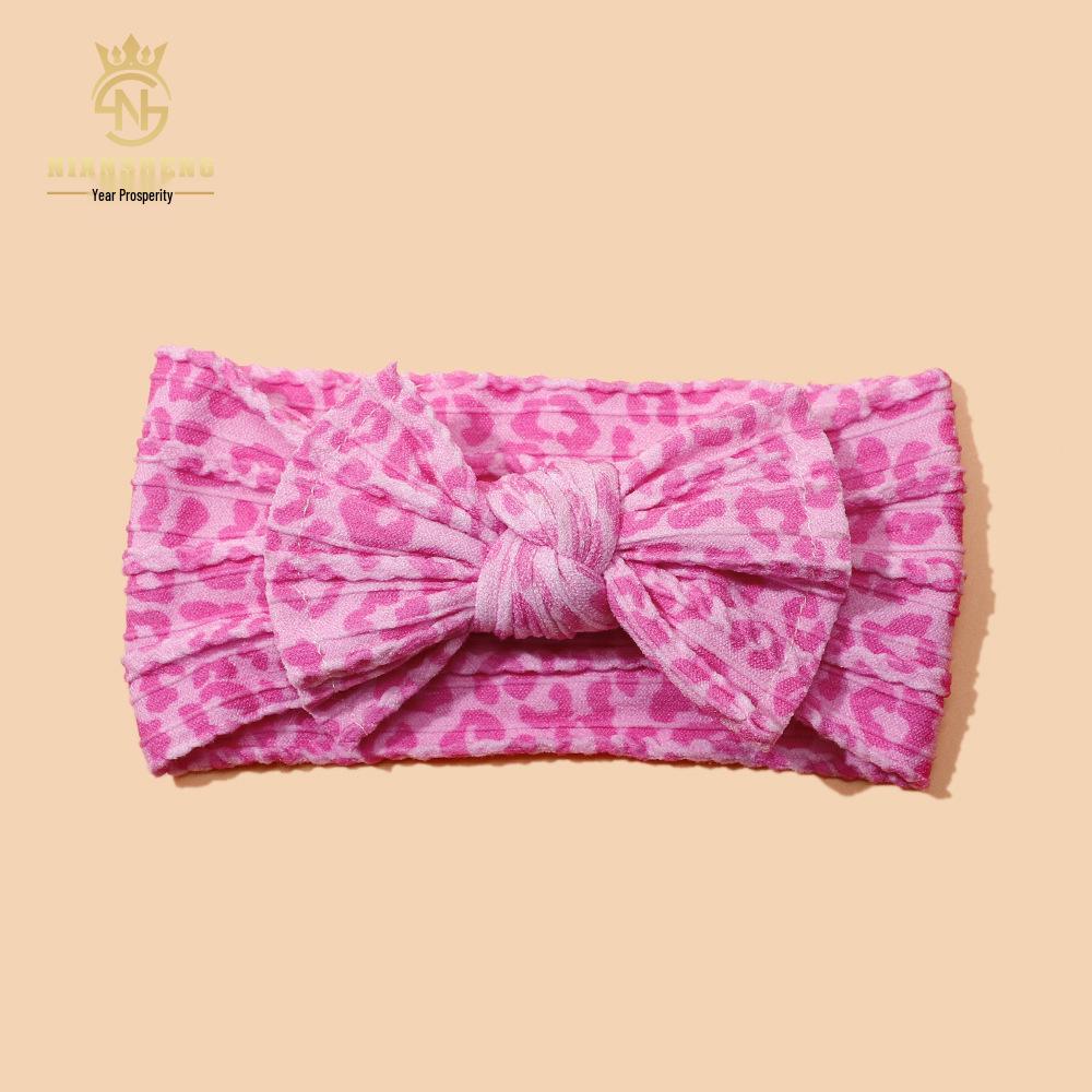 New European & American Baby Headband: Cute 3D Bow, Digital Print & Nylon Jacquard