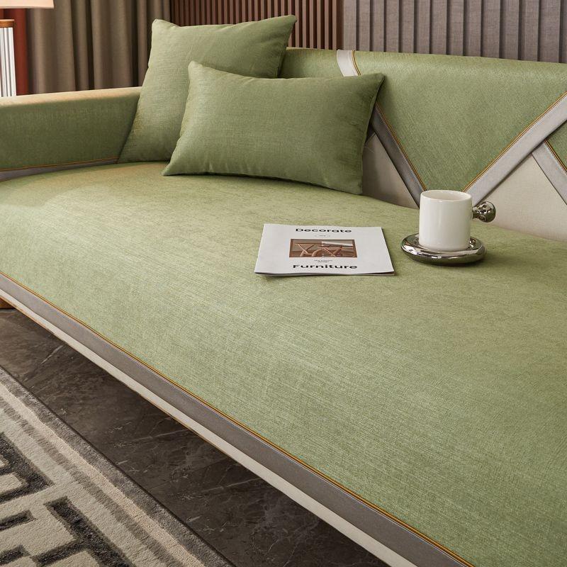 Chenille-Sofabezug, leichtes Sofakissen im Luxusstil für Wohnzimmer, vier Jahreszeiten, universelle Kombination, Stickerei, Couchtuch