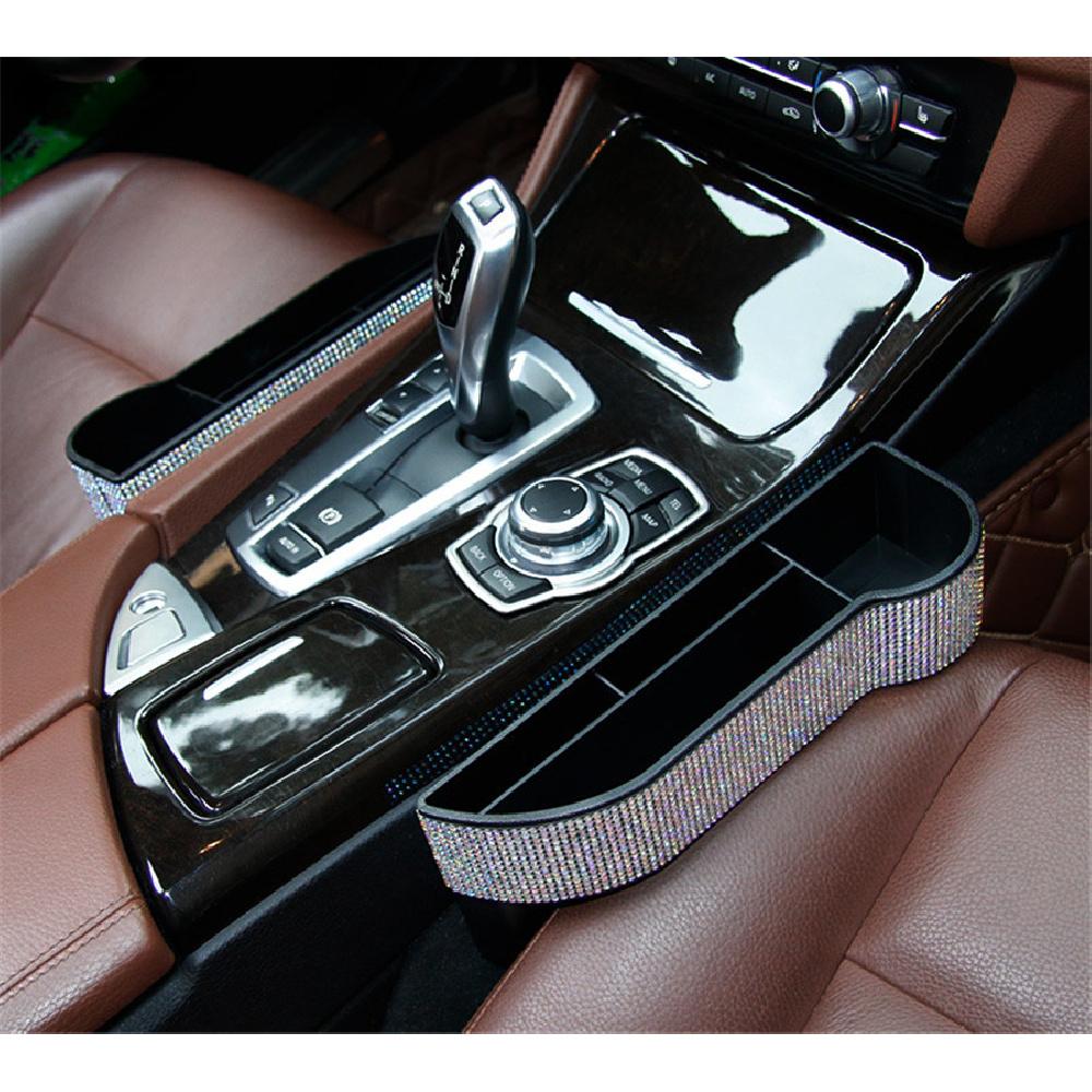 Multi-Functional Car Seat Crevice Storage Box Crystal Style Seats Gap Pockets