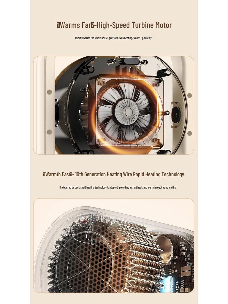 Energy-Efficient Vertical Desktop Heater for Quick Warming - Ideal for Home, Office, and Dorms