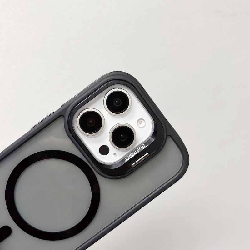 Luxury Magnetic Transparent Lens Protector Holder Case For iPhone 16 15 14 Plus 13 12 11 Pro Max Magsafe Wireless Charge Cover