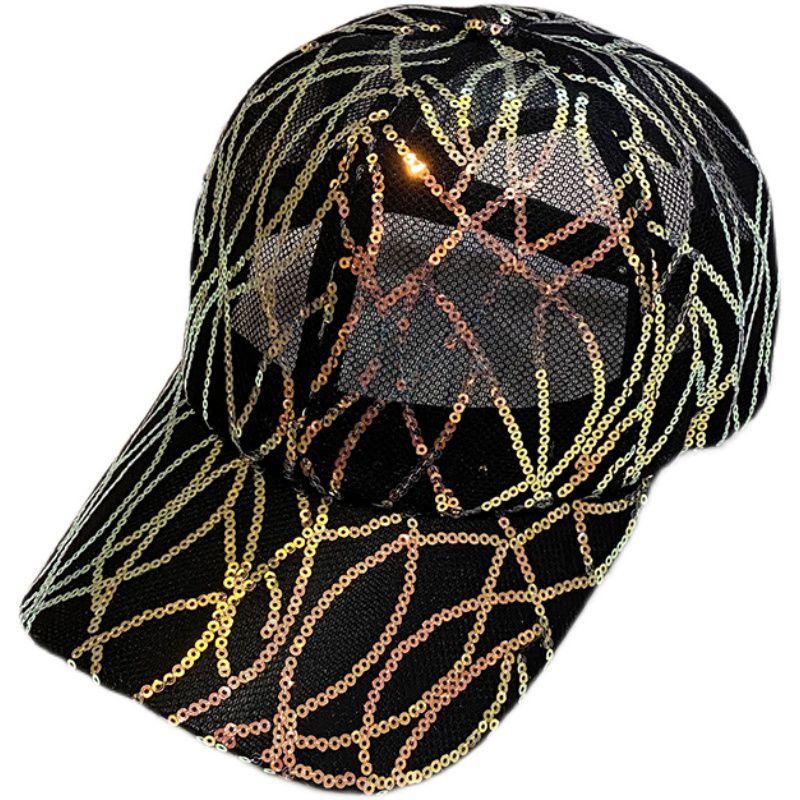 Boné de beisebol feminino leve e respirável, estilo coreano, à prova de sol, de malha, para o verão