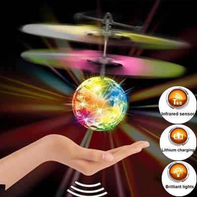 Intelligent Sensing Elektrische Fliegende Zauberkugel Bunte Lichter Kristallkugel Fliegendes Spielzeug Kinder Geschenk