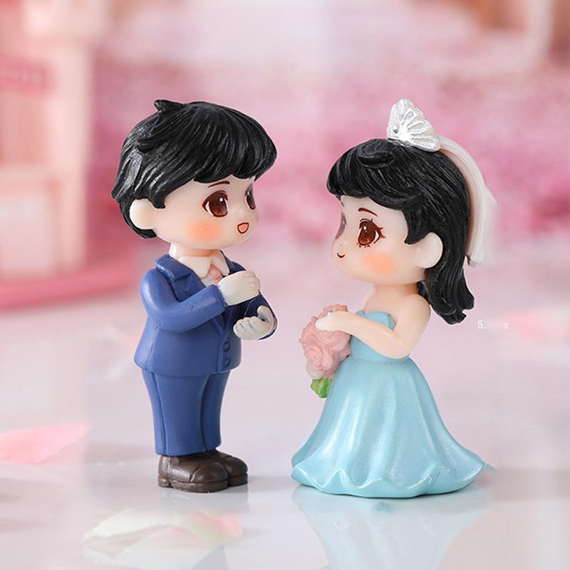 Mini Couples Figurines Micro Landscape Diy Miniatures Plastic Crafts Garden