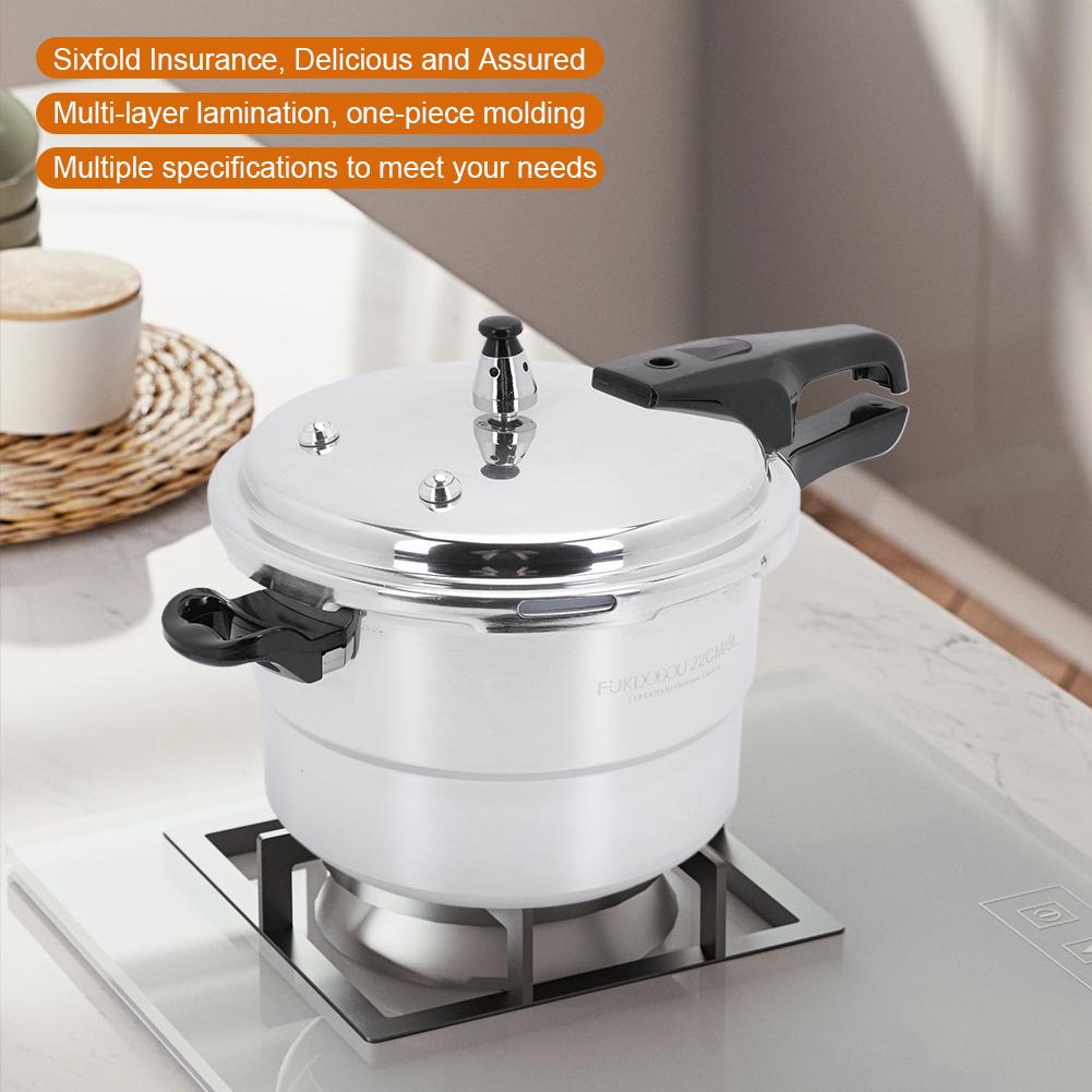 Aluminum Pressure Cooker with Steaming Plate Aluminum Alloy Pressure Cooker Small Pressure Cooker for Gas Stove Induction Cooker