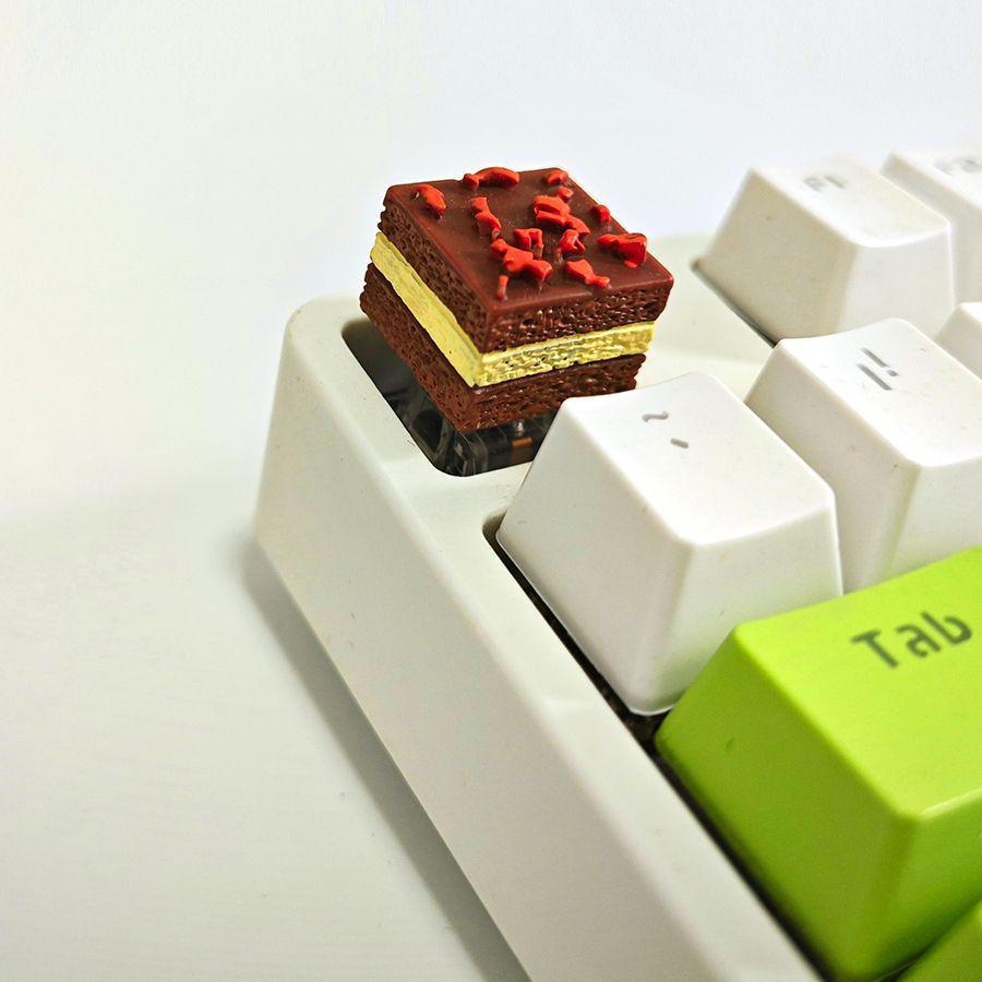 

Handmade Creative Cross Cake Mechanical Keyboard Keycaps - Super Cute Hamburger Design