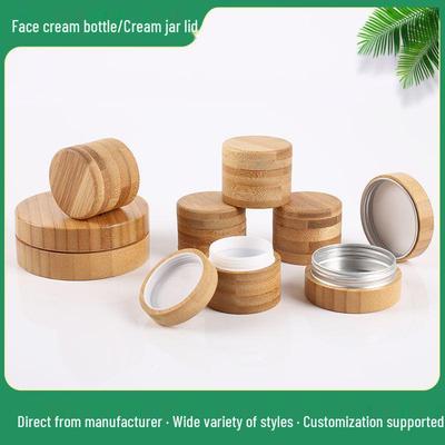 Bamboo-Lid Cosmetic Jars: 15g, 50g, 100g - Cream, Powder, Travel Options, Customizable Logo