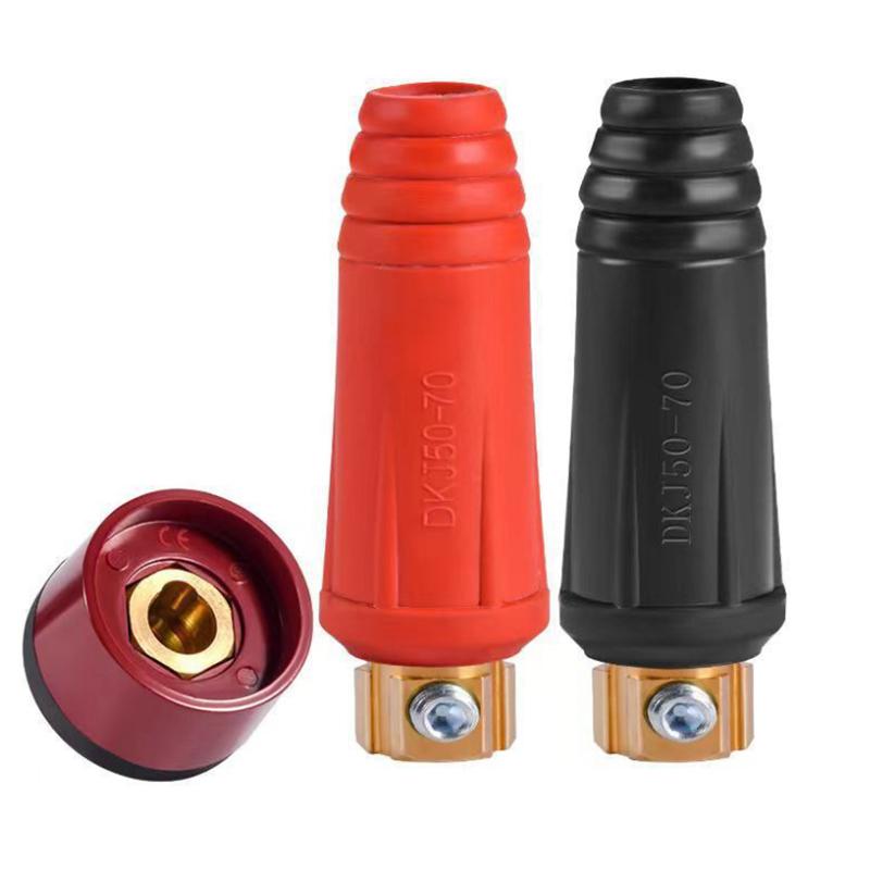 4 Stück DKJ10-25 35-50 50-70 Schweißmaschine Schnellkupplung Buchse Stecker Kabelklemme Panelbuchse Set Schnellkupplung