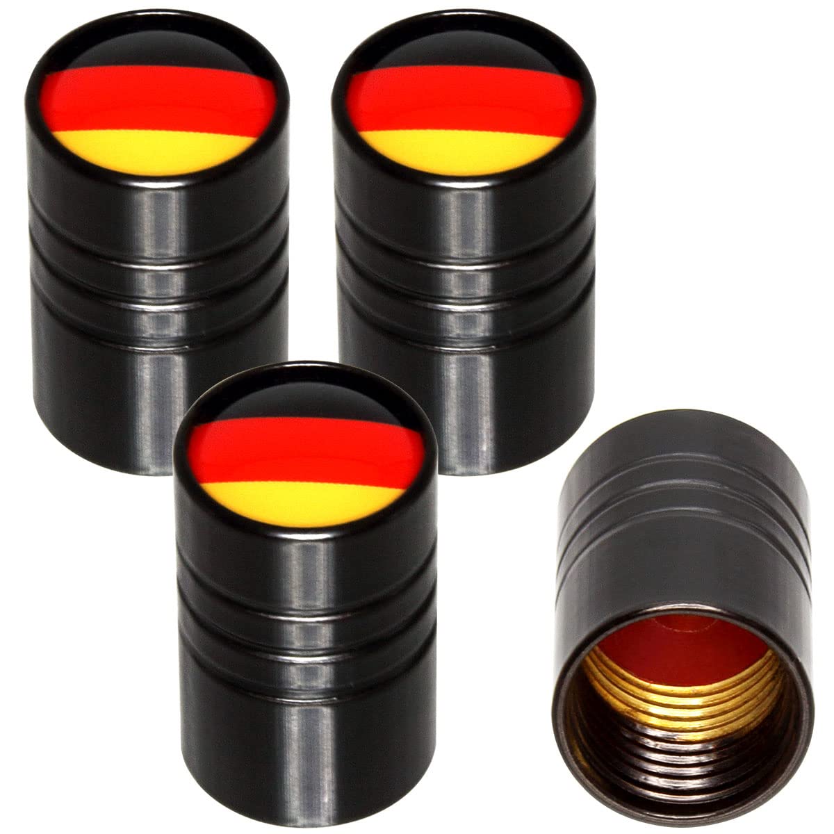 

Negwes Valve Cap Car Flag Set of 4 Germany