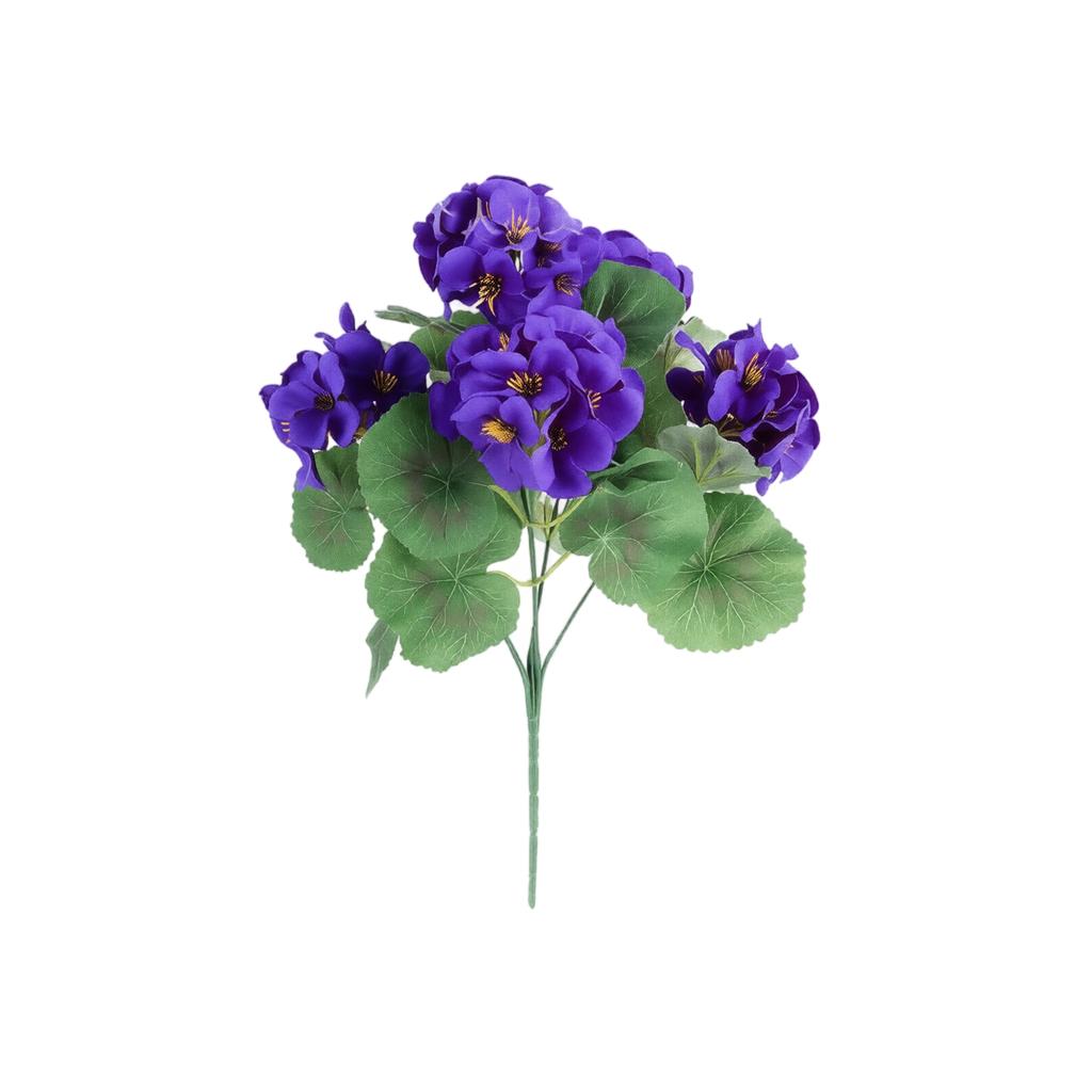 Faux Begonia Flowers 5 Branches 8 Artificial Plant for Home Decor