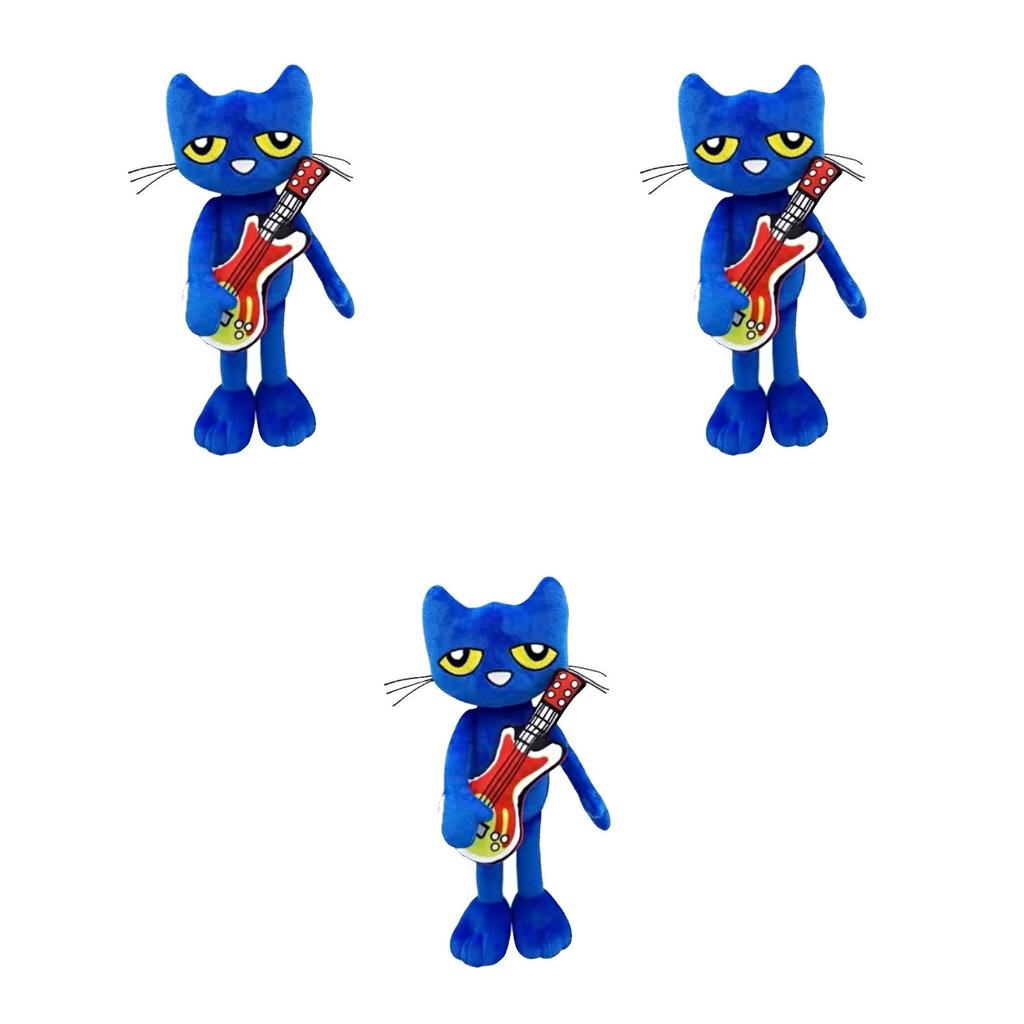 Soft And Cute Blue Pete The Cat Guitar Plush Toy Doll For Little Hands 30cm