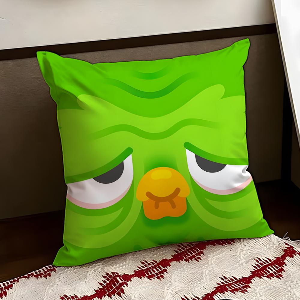 APP DDuolingo Cushion Cover Reversible Soft Durable Pillow Cover Home  Car MultiScene Use for Daily Comfort
