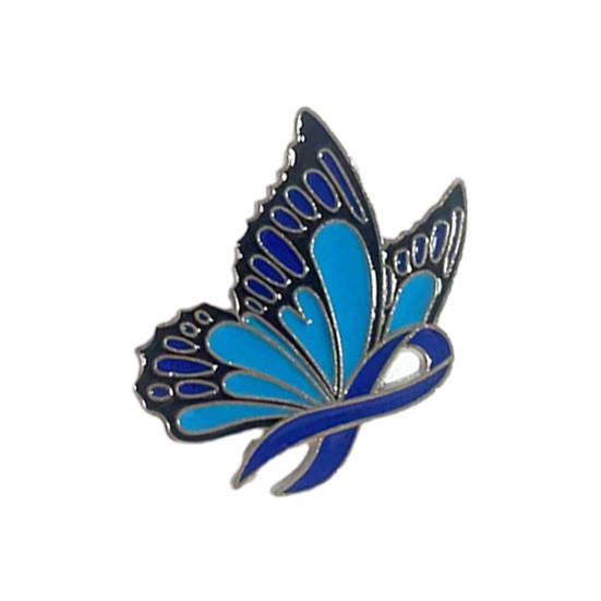 Women Brooch Enamel Butterfly Design Healing Ribbon Pin Non-Slip Buckle Scarf Badge Sweater Cardigan Bag Accessories