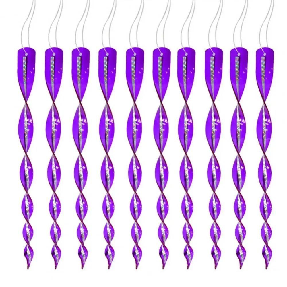 10pcs 360 Degree Rotation Bird Repellent Rods Reflective Wind Spiral Waterproof Bird Repeller Plastic 30CM Length