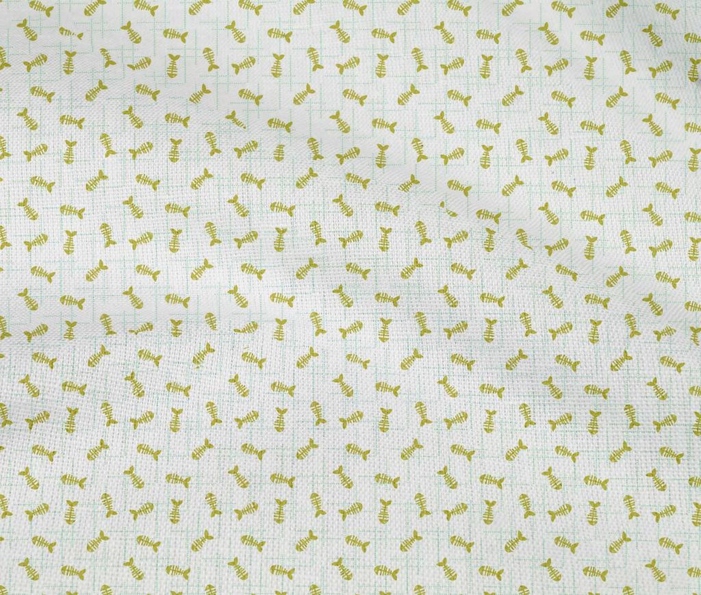 oneOone Bavlněná směs Látka Vzor Rybí kost Oceánové potisky Metráž 40 palců