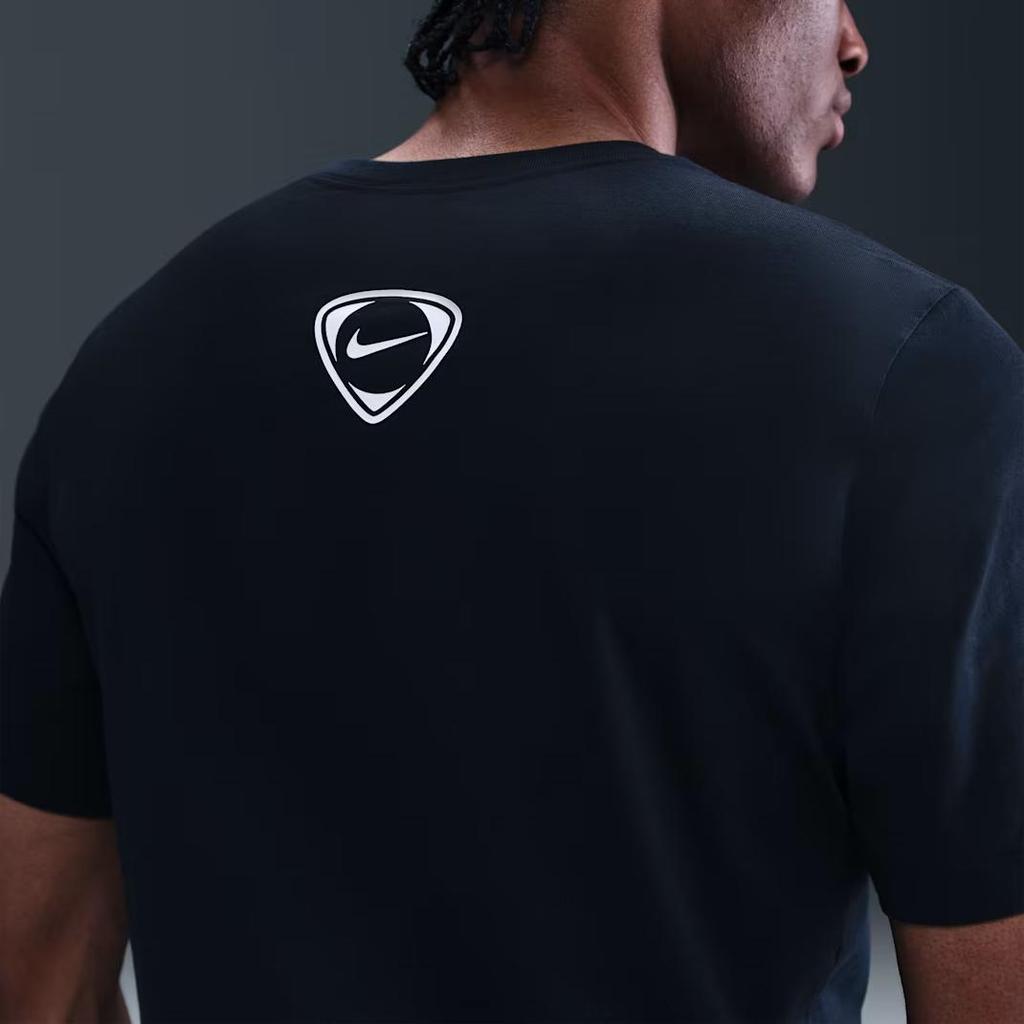Nike Digital Print Logo Crew Neck Short Sleeve T-Shirt Men Tops Black IB6032-010