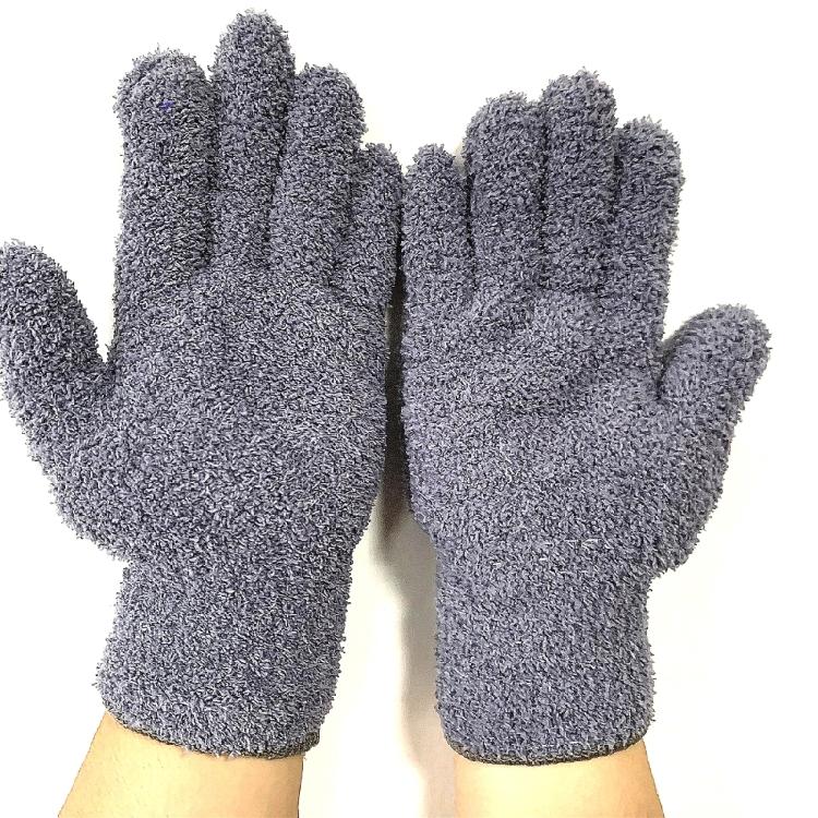

Microfiber Cleaning Mitts For Indoor Plant Maintenance Delicate Surfaces Wiping Car Interior Dusting Household Supply сірий