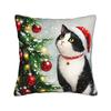 Christmas Cats Adorable Kittens In Festive (5) Pillow Case Square Pillow Cover Vintage Pillowcases For Office Car Home Decor