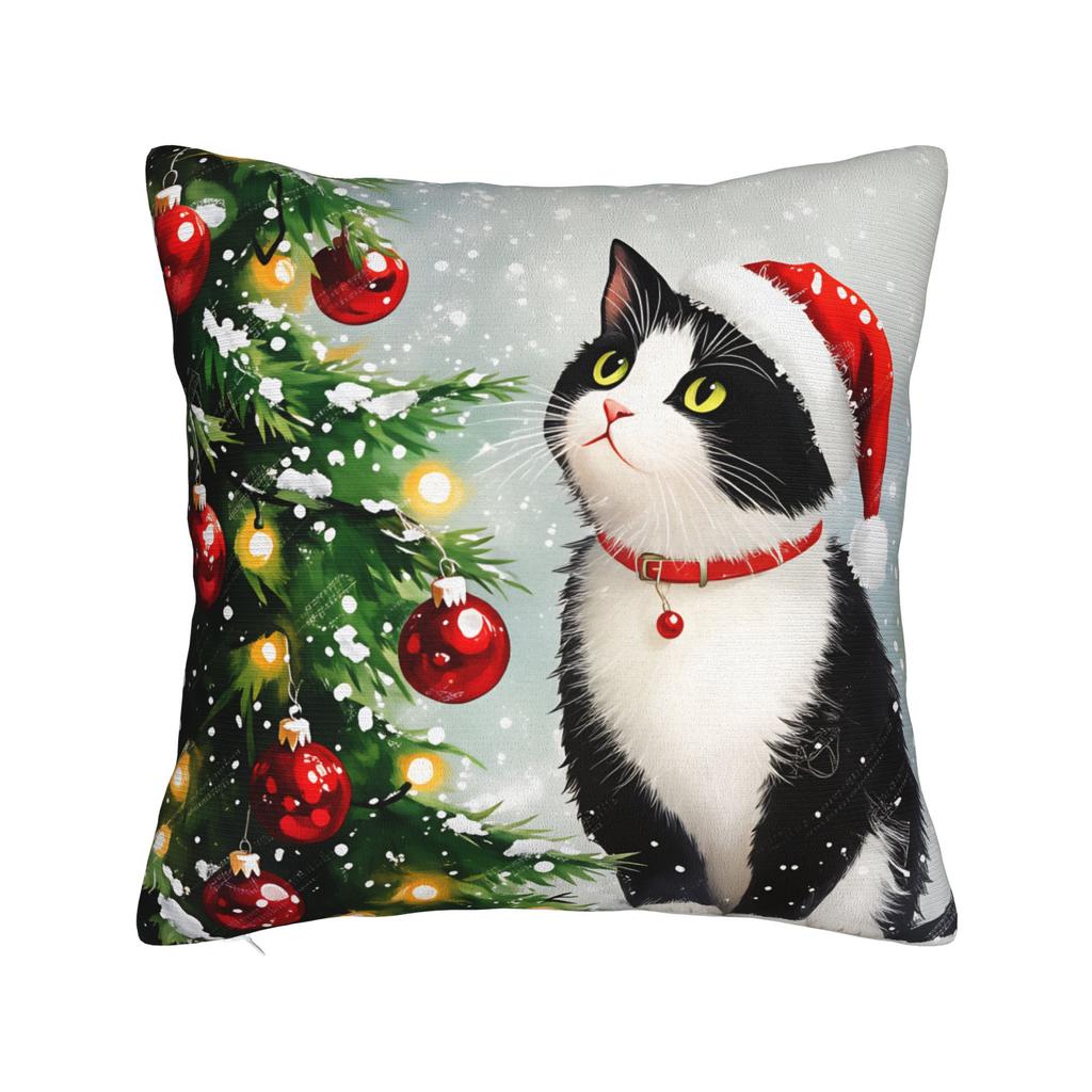 Christmas Kittens (1) Pillow Case  Design Pillow Cover Fashion Pillowcases For Living Room Bed Chair