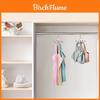 Multifunction Metal Clothes Hanger With Rotatable Hooks For Bedroom Closet Storage